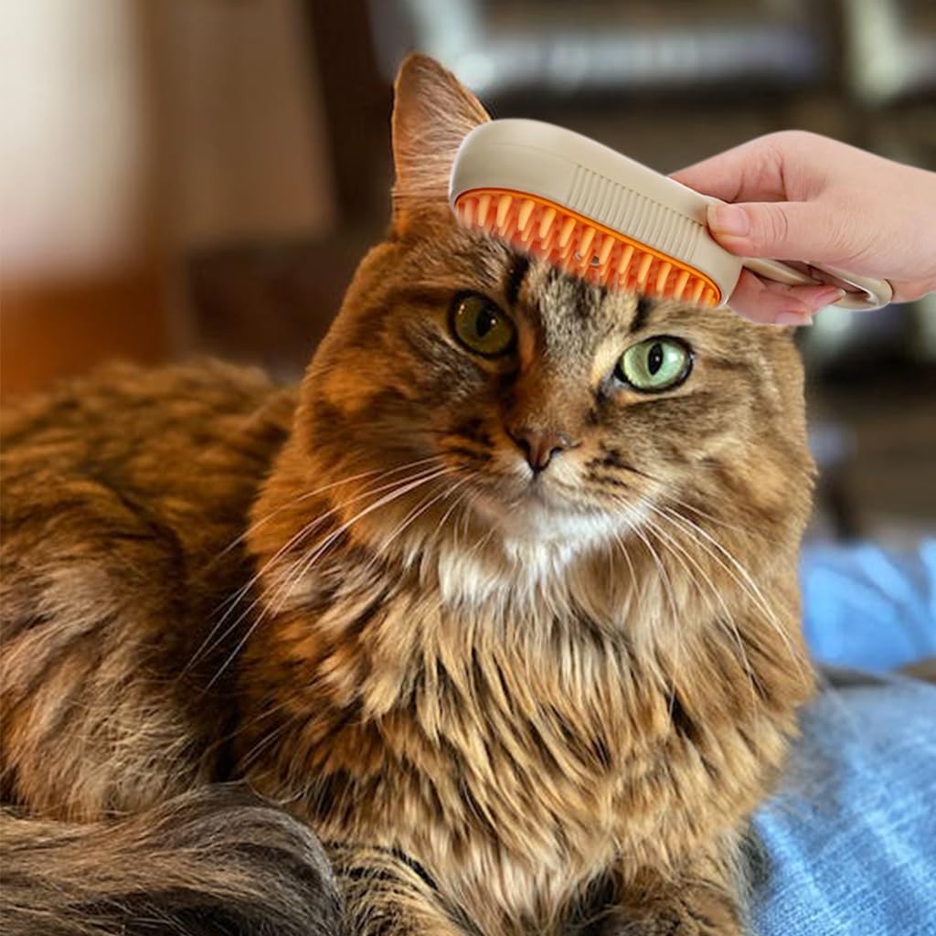 Qpets Electric Pet Steam Hair Brush Bath-free Pet Hair Cleaning Brush Grooming Brush with Rotatable Handle USB Rechargeable 2 in 1 Steam Massage Brush Pet Hair Brush Remove Mat Shedding Qpets Electric Pet Steam Hair Brush Bath-free Pet Hair Cleaning Brush Grooming Brush with Rotatable Handle USB Rechargeable 2 in 1 Steam Massage Brush Pet Hair Brush Remove Mat Shedding